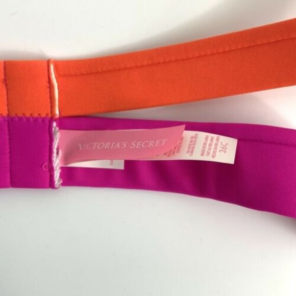 Victoria’s Secret Color-block Banded Hottie Halter Swim Top 36C - Picture 3 of 11